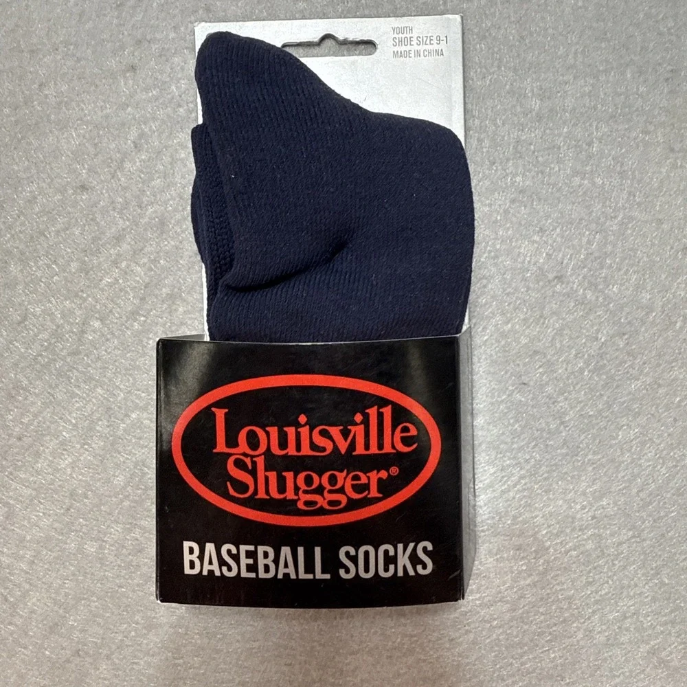 Louisville Slugger‎ Baseball Knee High Socks 2 Pair Shoe Size Youth 9-1